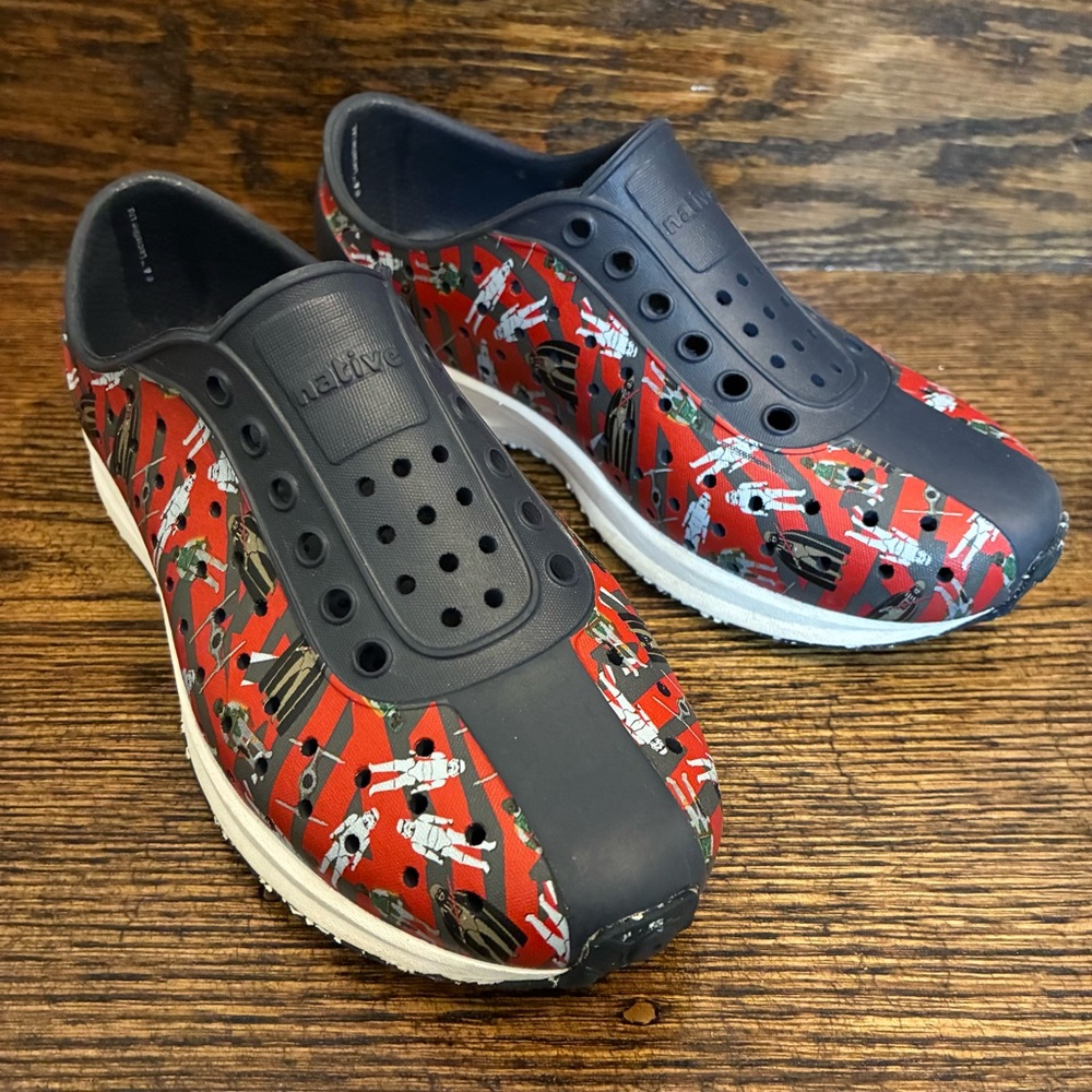Native Shoes Kids Red and Navy Star Wars Slip-On Clogs